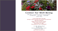 Desktop Screenshot of centerforwellbeing.net